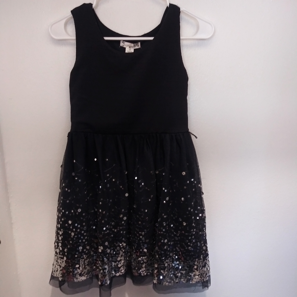 Anthropologie navy blue prom dress